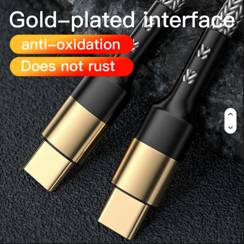 Gold-Plated Braided PD 20W USB-C to Lightning Fast Charging Cable – 1.2M/2M for iPhone 14/13/12/11/8 & Computers - Image 5